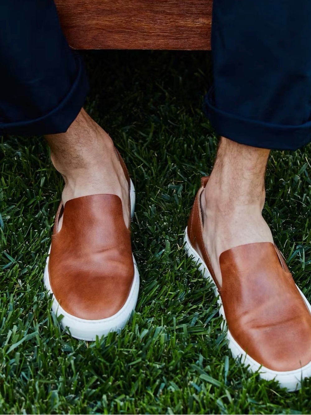 Huckberry Astorflex Wakeflex Patnoflex Casual Tan Leather Slip On Shoe Size 42 9